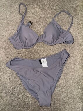Grey Tahiti Underwire Bikini Set
